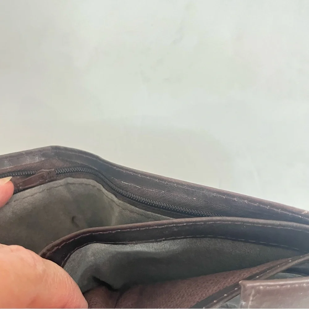 Hand Crafted Genuine Leather Mens Wallet Slim Trifold Wallets With ID Window